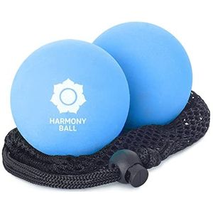 2 stuks massageballen van natuurlijk rubber en net. 2 x 7,2 cm massageballen, aangenaam zacht, perfect voor fascia-massage en zelfmassage.