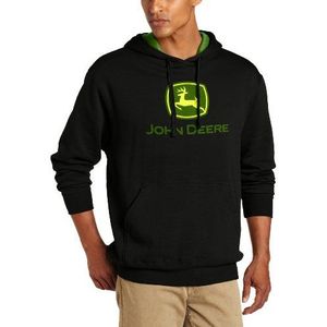John Deere Men's Trademark Logo Core Hood Pullover Fleece