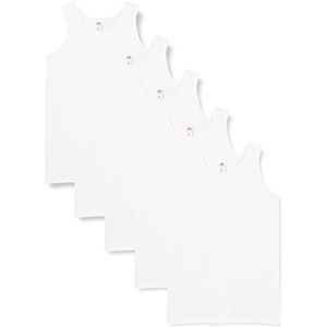 Fruit of the Loom Heren onderhemd Athletic M L XL XXL 3XL 4XL 5XL ook kleurensets (1 of 5 stuks), wit (white), 3XL