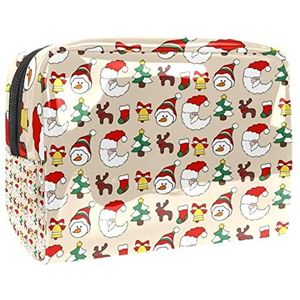 Make-up tassen voor vrouwen en meisjes Draagbare cosmetische case organizer zakje met rits PVC reizen toilettas Kerstmis vakantie handschoen boom, Multi kleuren 6, 18.5x7.5x13cm/7.3x3x5.1in, Make-Up zakje