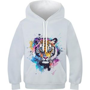 RNDKAUUIE Animal Avatar Jongens Meisjes Truien Dierenprint Hoodies Kinderen Casual Tops Trui, Stijl-8, 10-12 jaar