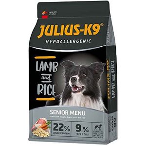 Julius-K9 - Hypoallergeen hondenvoer voor oudere honden of met overgewicht - hondenbrokken op lam & rijst basis - geschikt voor alle rassen - 3kg