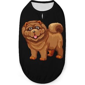 Leuke Chow Chow Hond Shirts Huisdier Zomer T-shirts Mouwloze Tank Top Ademend Voor Kleine Puppy En Katten
