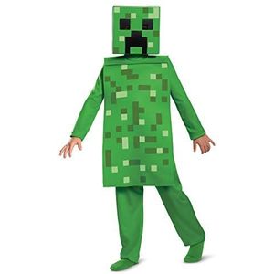 Disguise Minecraft Creeper overall voor jongens, groen, M, 127-136 cm, 7-8 jaar oud