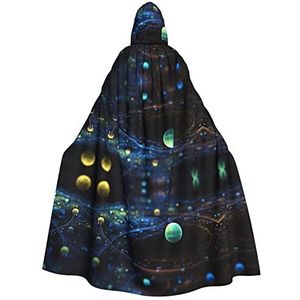 Halloween cape met capuchon mantel buitenruimte planeten cosplay verkleedkostuum voor Halloween Kerstmis kostuum feest