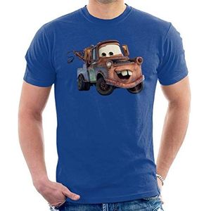 Disney Cars Tow Mater Smile T-shirt voor heren, koningsblauw, L