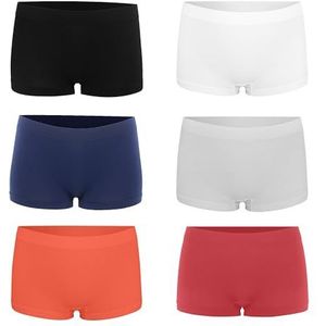 Libella Damesslip in lage taille (verpakking van 6) - naadloze onderbroek in microvezel 3908, Multi kleuren 5, S-M