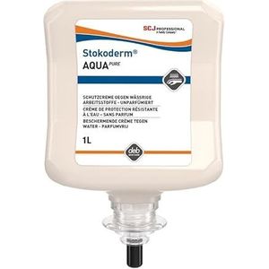 Huidbeschermingscrème Stokoderm Aqua PURE 1 l ongeparfumeerd wit patroon Stoko