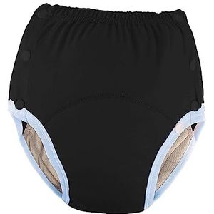 Herbruikbare Volwassenen Doek Luiers Wraps Incontinentie Broek Snel Te Bewijzen Zwart