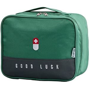 Medicijntas, noodtas, EHBO-set, draagbaar, voor kantoor, thuis, reizen, camping (groen)