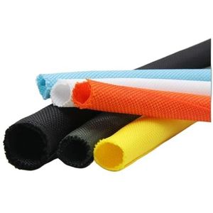 Uitbreidbare, geweven kabelbehuizing, Kabelmanagementhuls Zelfsluitend Uitbreidbaar Gevlochten Multicolor 5mm-60mm(10mm-Black)