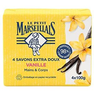 Le Petit Marseillais Extra zachte zeep vanille 4-pack (4 x 100 g)