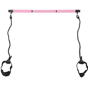 Fitness Pilates Bar, 3 Secties Verstelbare Pilates Bar Draagbare Pilates Workout Stick voor Home Gym Office Oefening(Roze)