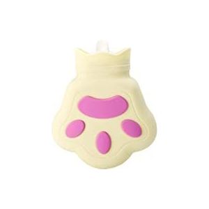 DieffematicRSD Warmwaterkruik Warmwaterkruik Schattige beerpootvormige warme kruik Waterzak Vul water Warmwaterkruik for bed Hand&Voetenwarmer for heren & (Color : Yellow)