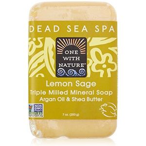 One with Nature Soaps Almond Bar Soap, Lemon Verbena, 7 Oz (blokzeep)
