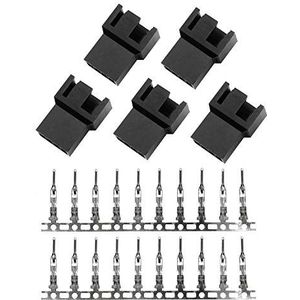Maxmoral 5 STKS PWN Plastic Shell Computer Case Koelventilator Mannelijke Plug Interface 4-pin PC Fan Connector Kit