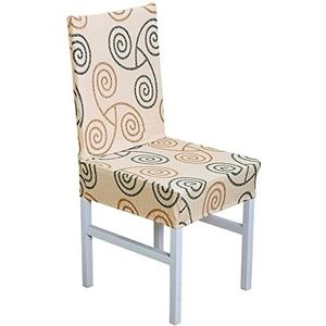 XYWHPGV Patroon Stoel Cover, Eetkamerstoel Cover Parson Stoel Hoes Barkruk Hoogte Cover Seat Protector Home Decor voor Keuken/Partij/Bruiloft/Eetkamer Beige(b8183 46cae 9a728 4ce14 2f914 7b9c1