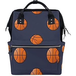 Meerdere basketbal cartoon blauwe luiertas rugzak moeder tas casual lichtgewicht grote capaciteit voor reizen mama vrouwen meisjes