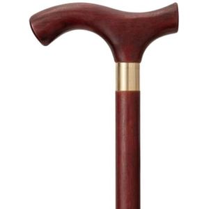 DQZRTUECA Wandelstok for ouderen, rood sandelhout, 2 handvatten, veelkleurig, 77-93 cm, 250 kg(A,77Cm(Use Height 145-150Cm))