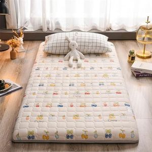 Oprolbare Tatami-vloermat, Japanse futonvloermatras eenpersoons, opvouwbaar bed, draagbare kampeermatras, antislip slaapmat for studentenhuis, vloerligstoelbankbed(Fruit,80x190cm/31x75in)