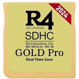 Voor 3DS DSL XL/LL 2024 R4 SDHC Adapter branden kaart Game Card digitale geheugenkaart flashcard- gokken accessoires draagbare (gold)