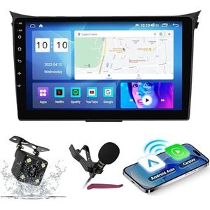 Android 14 Autoradio Navi voor H-yundai i30 (2011-2017) 9 ""Screenradio met draadloze carplay Android Auto GPS Navigatieondersteuning Bluetooth 5.0 HIFI FM 5G-WiFi SWC MIC,M200s