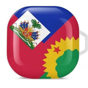 Haïti Oromo Liberation Front Flag Oordopjes Hoesje Compatibel met Samsung Hard Shell Beschermhoes Wit-Stijl