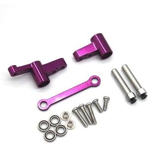 For MJX 14209 14210 1/14 RC afstandsbediening auto metalen upgrade fittings gemodificeerd met lager stuurinrichting(PURPLE)