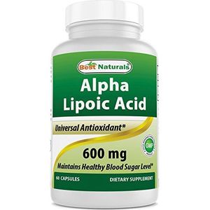 Best Naturals Alpha Lipoic Acid 600 mg 60 Capsules - ALA Powerful Antioxidant (60 Count (Pack of 1))