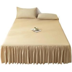 Bedrok - Effen Kleur - Bedrok Vier Hoeken met Elastische Band - Geborsteld - Queen/Kingsize - 180 x 200 x 45 cm