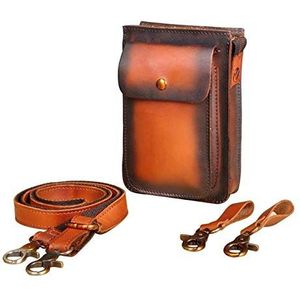Lederen Multifunctionele Casual Daily Small Messenger One Schoudertas Designer Taille Belt Bag (Color : Light brown 2)