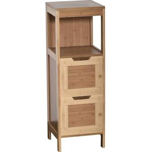 Tendance Mahe kast met 2 laden van MDF en 1 legplank, bamboehout, eiken wit