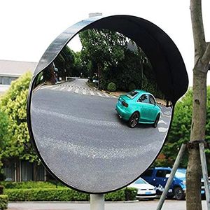 Verkeersspiegels, Verkeersspiegel Groothoek Oprit Verkeersveiligheid Convex Spiegel Beveiliging Gebogen Spiegel, met Bevestigingsmateriaal Accessoires, 45cm/18in(80cm/31.5in)