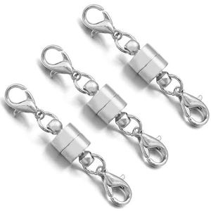 5-10 sets/partij magnetische sluitingen voor sieraden maken DIY armband ketting magneetsluiting connector gesp sluitingen accessoires-zilver 5 sets