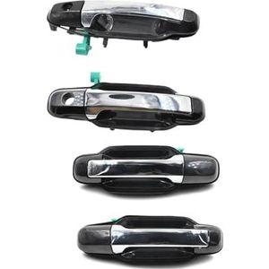 Auto Buitendeurgreep Voor Kia Voor Sorento 2003-2009 Voor/Achter Links/Rechts ABS Buitendeurgreep Zwart/Chroom(4Piece Chrome)