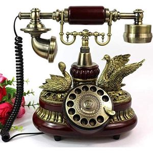 Telefoon Thuis Telefoon Antieke Telefoon Europese Draaitafel Antieke Retro Telefoon Vintage Antieke Vaste lijn (Rood)