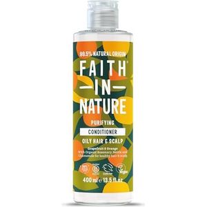 Faith in Nature Natuurlijke grapefruit & sinaasappelconditioner, verkwikkend, veganistisch & dierproeven, vrij van parabenen en SLS, voor normaal tot vettig haar, 400 ml