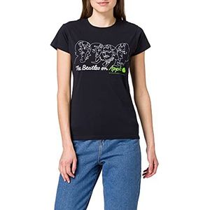 T-Shirt # L Black Femmina # On Apple