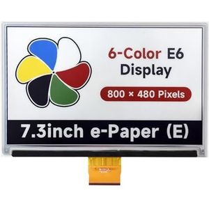 7.3 inch 6E Display Elektronische Scherm 6-Kleur 800x480 Pixel Geavanceerde Communicatie voor Ontwikkeling Board Screen