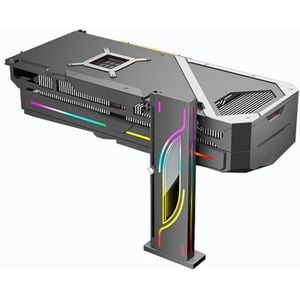 LICAEVEY RGB GPU -ondersteuningsbeugel met Magnetische Basis - Verstelbare Hoogte ArgB Anti Sag Bracket, 5V 3Pin Vertical GPU Mount Holder voor Pc -grafische Kaartstabiliteit (BLACK)