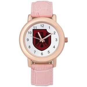 Duitse Ridder Heraldische Shield Horloges Voor Vrouwen Mode Sport Horloge Vrouwen Lederen Horloge