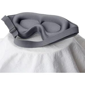 Zijden slaapmasker, zacht en glad, voor de ogen, schaduw, reizen, rust, ontspanning, hoofdband, hulp (B-GY)