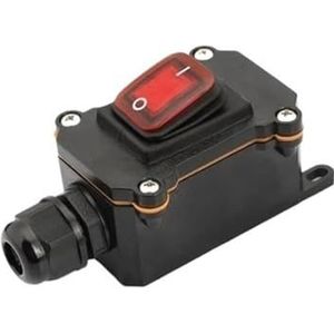 H.igh Power Line PG11 Waterproof Ship Type Switch, HighCurrent 25A high power Refitting and Installing Outdoor Wire Box(Black)
