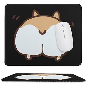Fat Corgi Butt Cat muismat antislip muismat rubberen basis muismat voor kantoor laptop thuis 9,8 x 11,8 inch