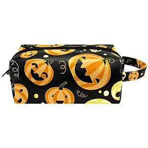 Meisje Draagbare Make-up Tassen Cartoon Halloween Thema Cosmetische Organizer Pouch Vrouwen Opknoping Toilettas