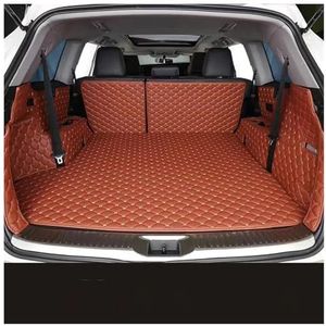 Kofferbakbeschermer Kofferbakmatten Voor Hyundai Voor Tucson 2021-2022 Waterdichte Leren Stylingbeschermers Voor Het Interieur Auto Kofferbakmatten(Brown b)
