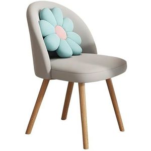 Meal Chairs Draaibare keukenstoel moderne gestoffeerde eetkamerstoelen, fluwelen bijzetstoel met massief houten poten, accentstoelen for keuken, woonkamer, eetkamer, set van 1(Light Gray)