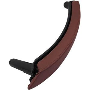 Auto Deurhendel Voor BMW X5 X6 E70 E71 E72 2007-2013 Interieur Auto Passagiersdeurgreep met leren bekleding(Left Red Brown)