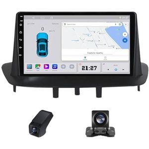 Autoradio 2Din Bluetooth met Carplay en Android Auto,geldt voor Renault Samsung Megane 3 2008-2014 9 inch met touchscreen stereo auto ondersteunt stuurbediening Achteruitrijcamera(NF-2)