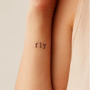 Schrijf tattoo – Temporalis® | Tijdelijke tatoeages voor vrouwen & mannen – Nep tattoo vegan & waterbestendig – EU-cosmetica – Blijft 1-2 weken [ Tatoeage fly ]